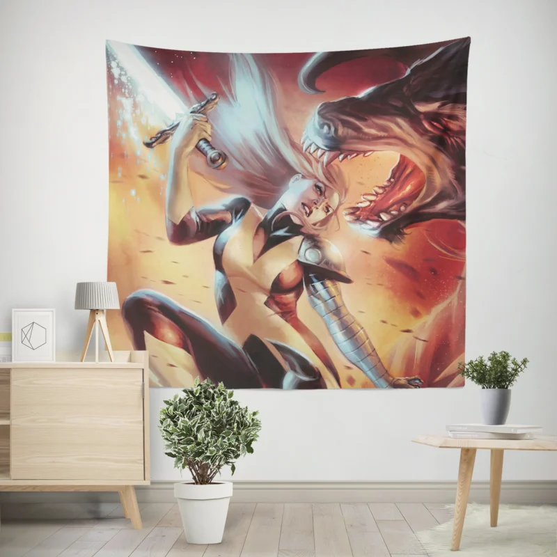 Join the X-Men Adventure with Magik  Wall Tapestry