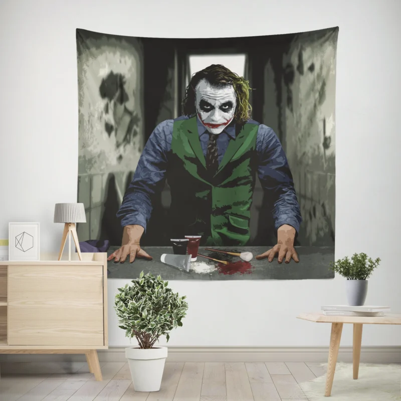 Joker Dark Knight Film  Wall Tapestry