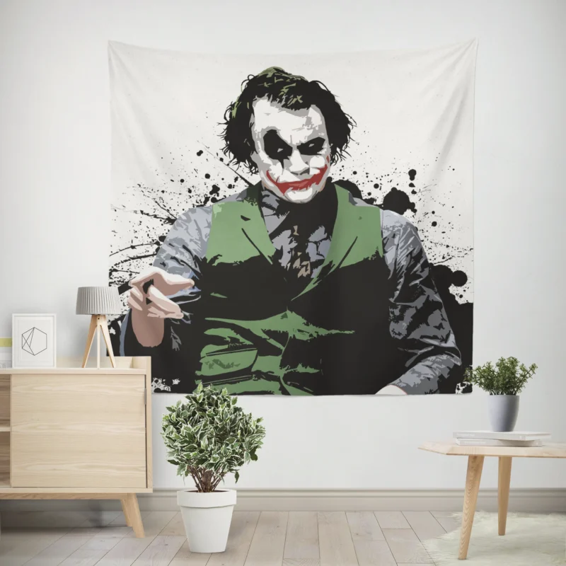 Joker Dark Knight Movie  Wall Tapestry