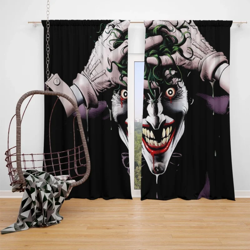 Joker Killing Joke Comics Window Curtain