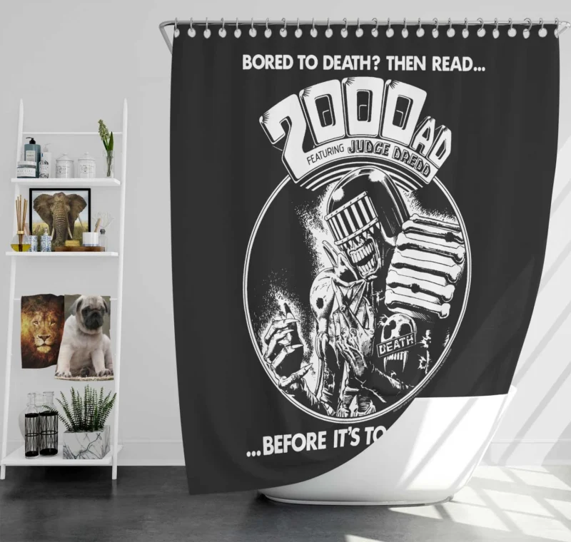 Judge Dredd and Beyond: Exploring 2000 AD Comics Shower Curtain
