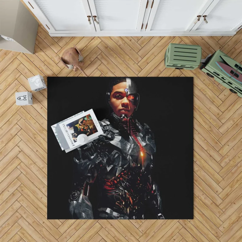 Justice League: Ray Fisher as Cyborg Floor Rug