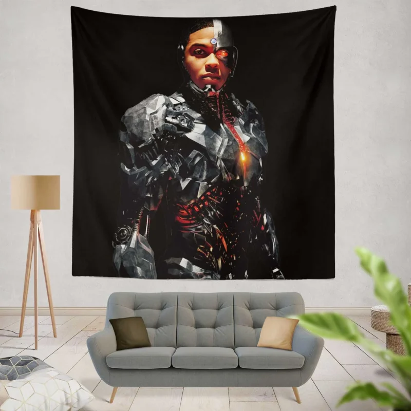 Justice League: Ray Fisher as Cyborg  Wall Tapestry