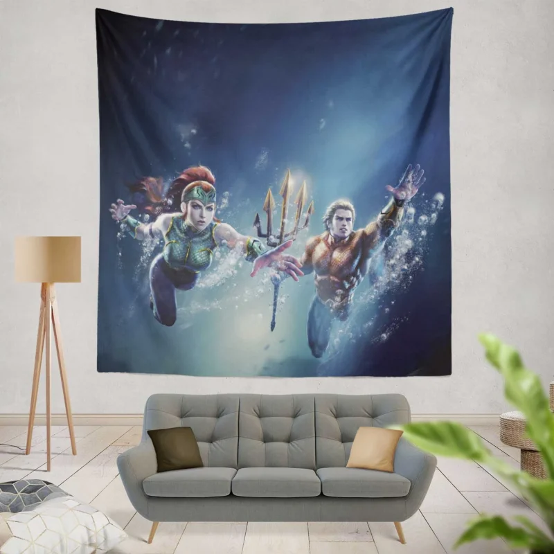 Justice League: Throne of Atlantis - Aquaman Quest  Wall Tapestry