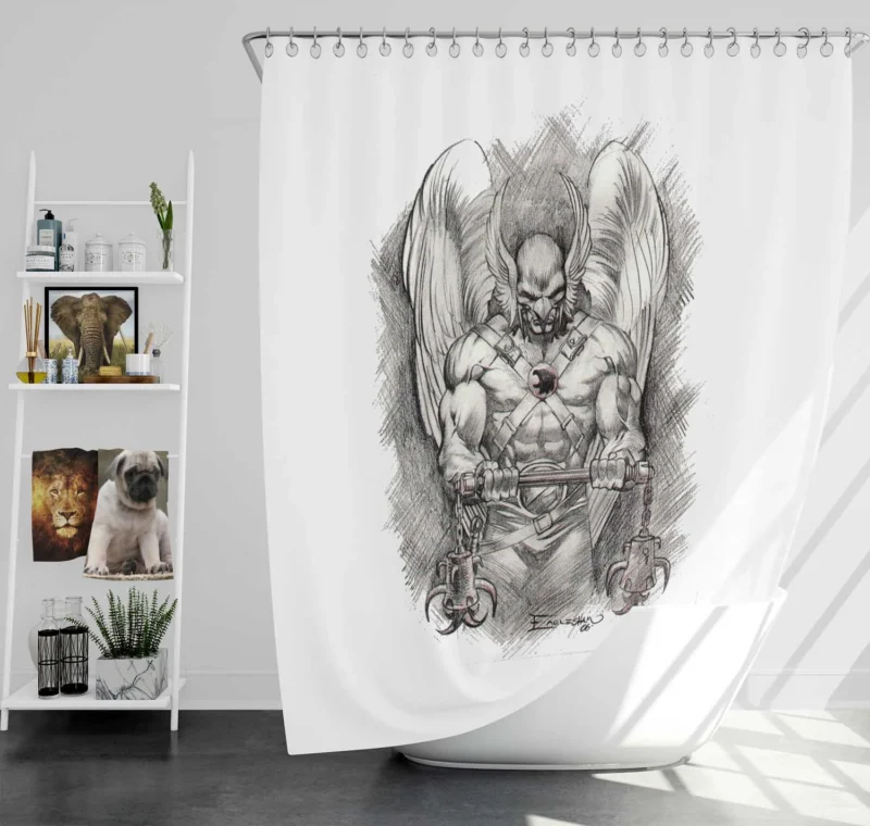 Justice League Unlimited: Hawkman Role Shower Curtain