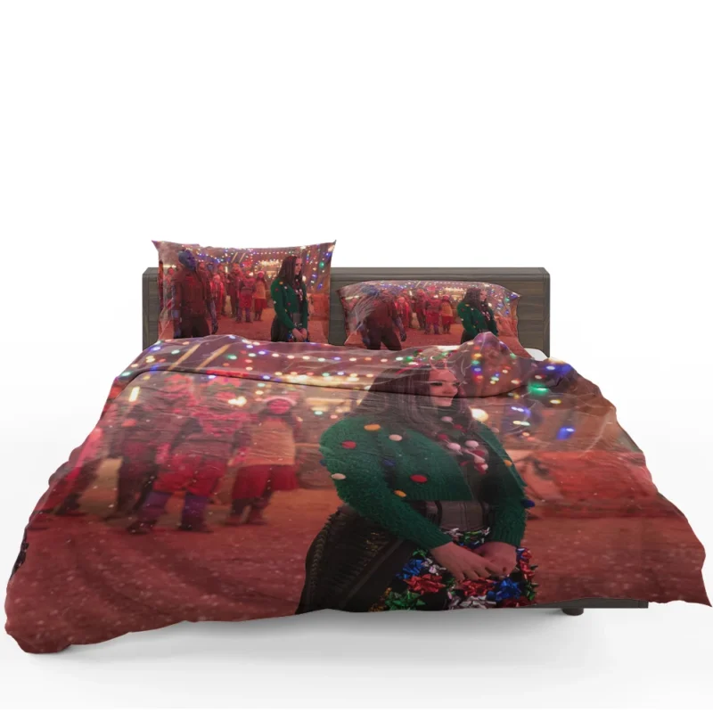Karen Gillan and Pom Klementieff in Guardians of the Galaxy Holiday Special Bedding Set