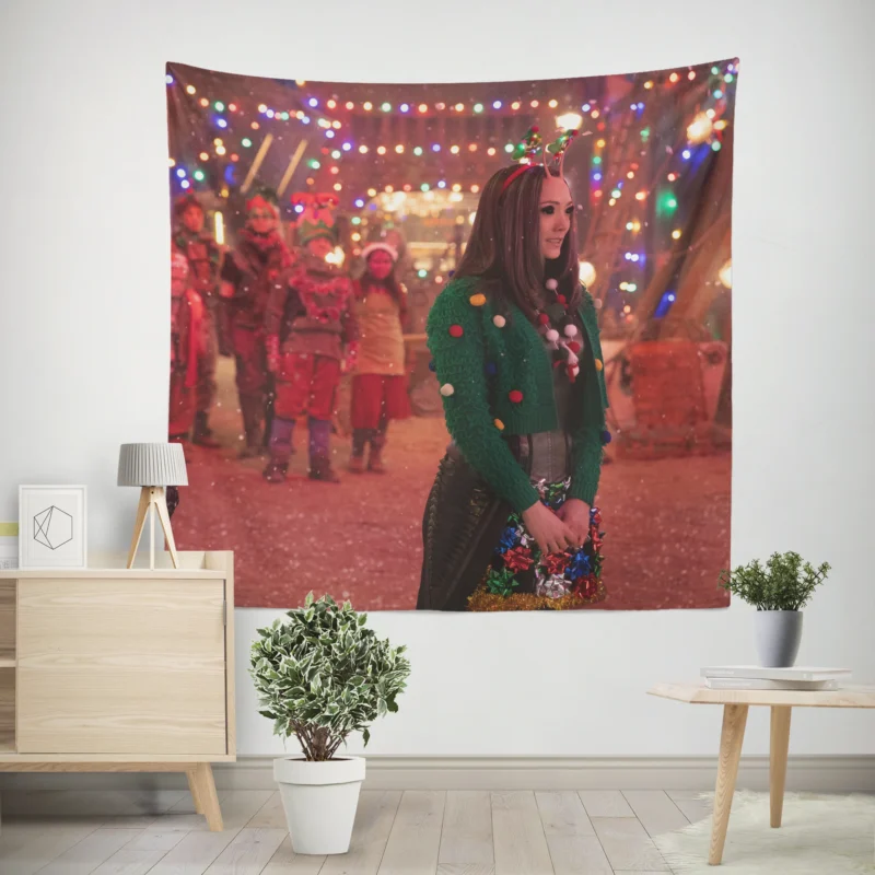 Karen Gillan and Pom Klementieff in Guardians of the Galaxy Holiday Special  Wall Tapestry