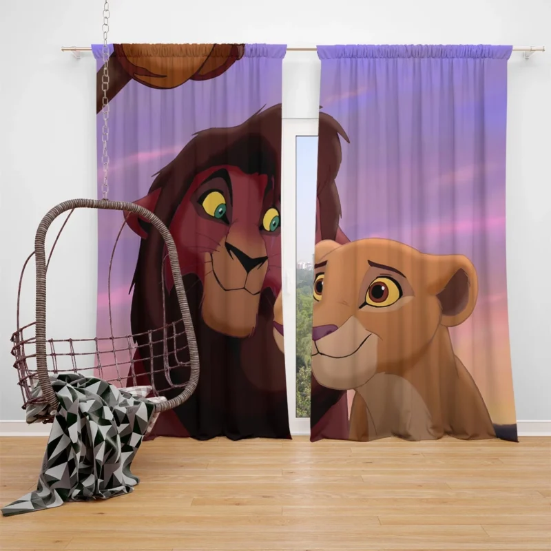 Kovu and Kiara: The Lion King Next Generation Window Curtain