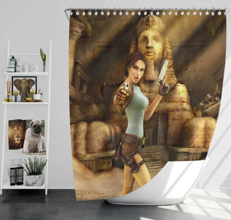 Lara Croft Tomb Raider Anniversary Shower Curtain