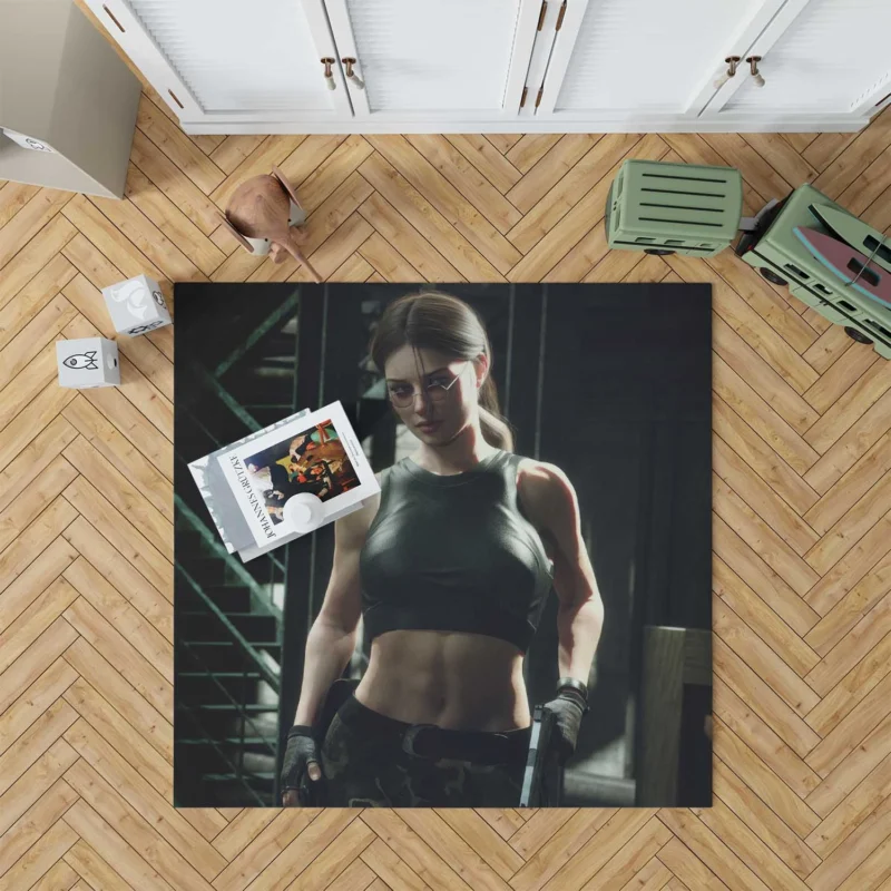 Lara Croft Tomb Raider Game Floor Rug