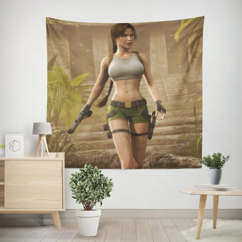 Lara Croft Tomb Raider Journey  Wall Tapestry
