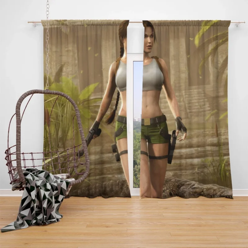 Lara Croft Tomb Raider Journey Window Curtain