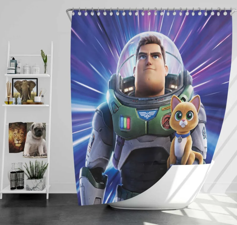 Lightyear Movie: Buzz Lightyear Cosmic Quest Shower Curtain