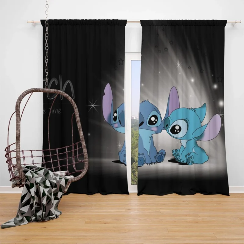 Lilo & Stitch: A Heartwarming Tale Window Curtain