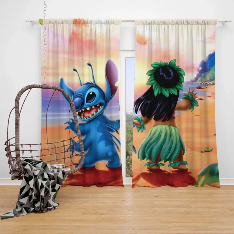 Lilo & Stitch: Beach Adventures Window Curtain