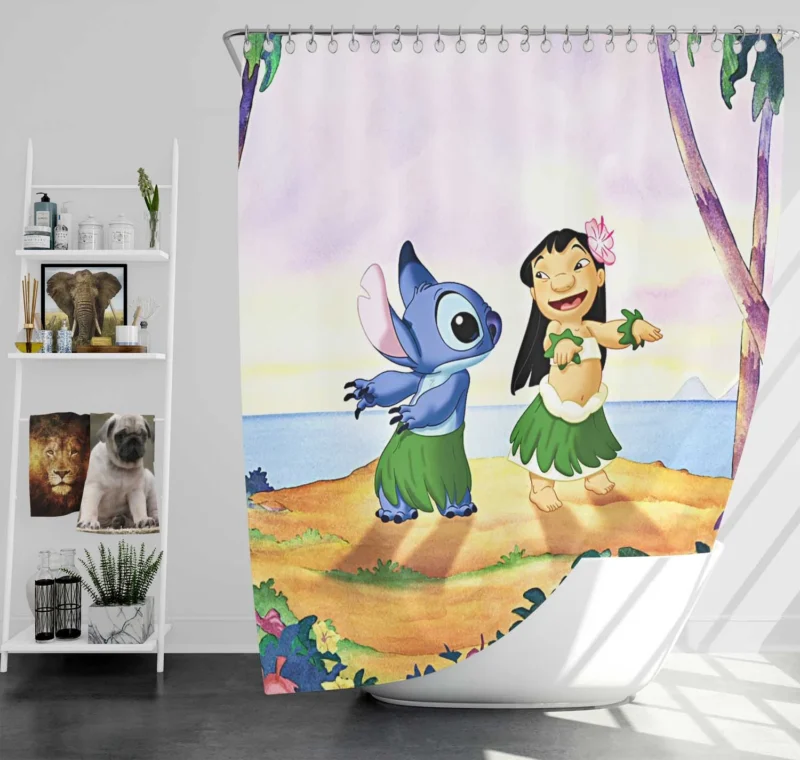 Lilo & Stitch: Friendship and Ohana Shower Curtain