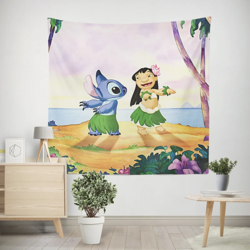 Lilo & Stitch: Friendship and Ohana  Wall Tapestry