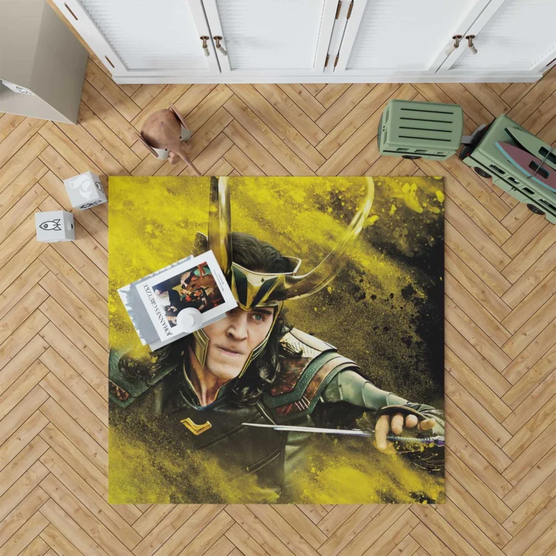 Loki Hilarious Antics in Thor: Ragnarok Floor Rug
