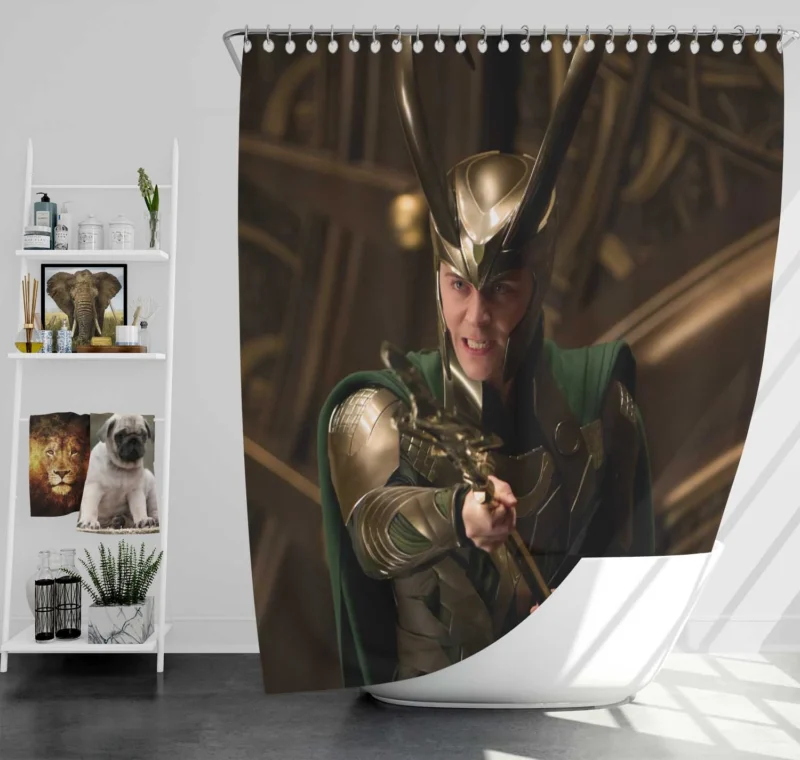 Loki Influence in the Movie Thor Shower Curtain