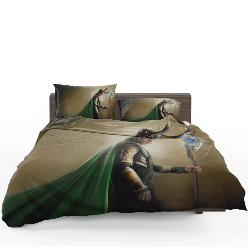 Loki: The Norse God of Mischief in The Avengers Bedding Set