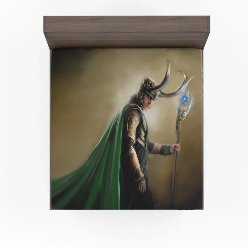 Loki: The Norse God of Mischief in The Avengers Fitted Sheet