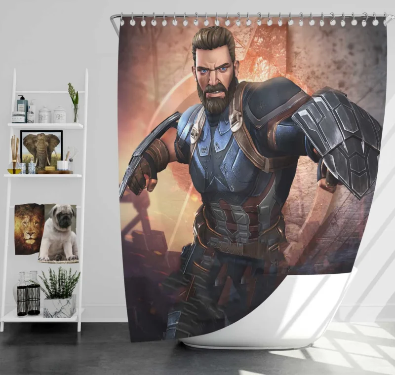 MARVEL Contest of Champions: Play as Captain America Shower Curtain