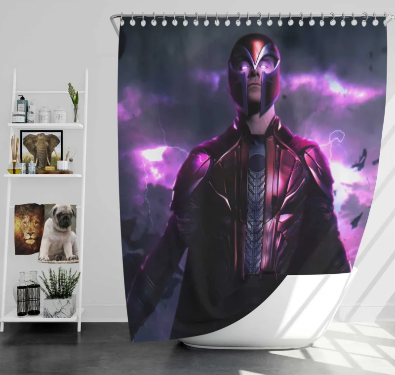 Magneto Impact in the World of X-Men Shower Curtain