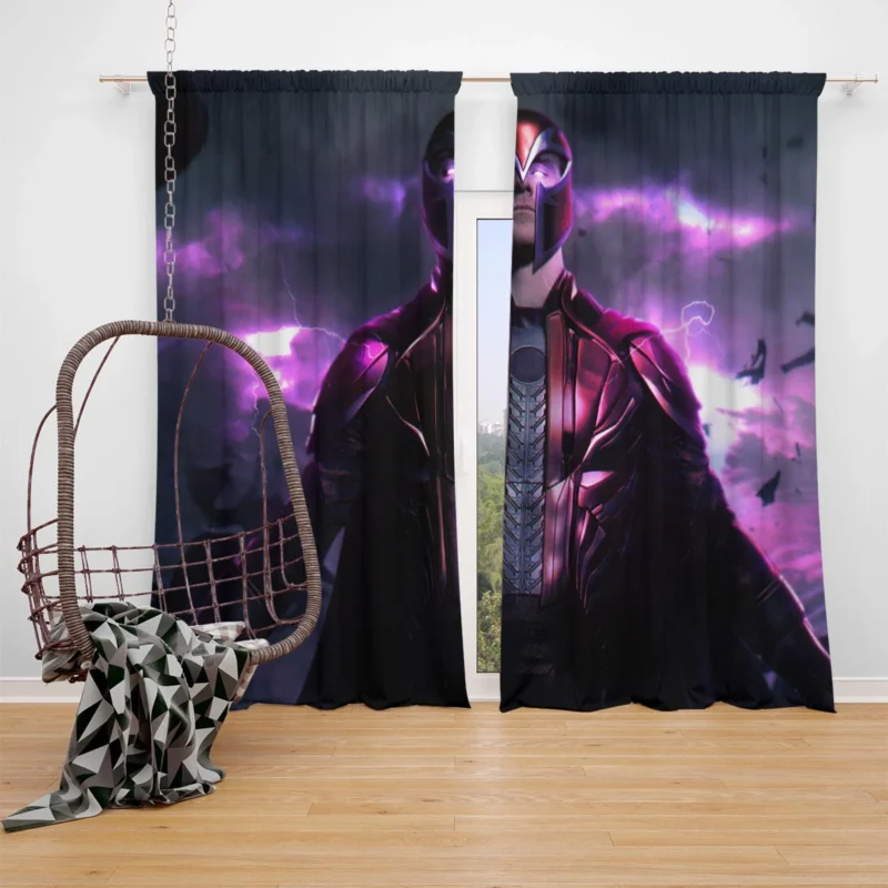 Magneto Impact in the World of X-Men Window Curtain