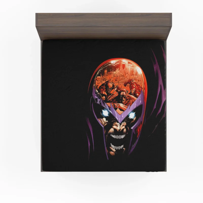Magneto Powerful Presence in X-Men Comics Fitted Sheet