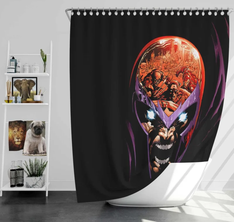 Magneto Powerful Presence in X-Men Comics Shower Curtain