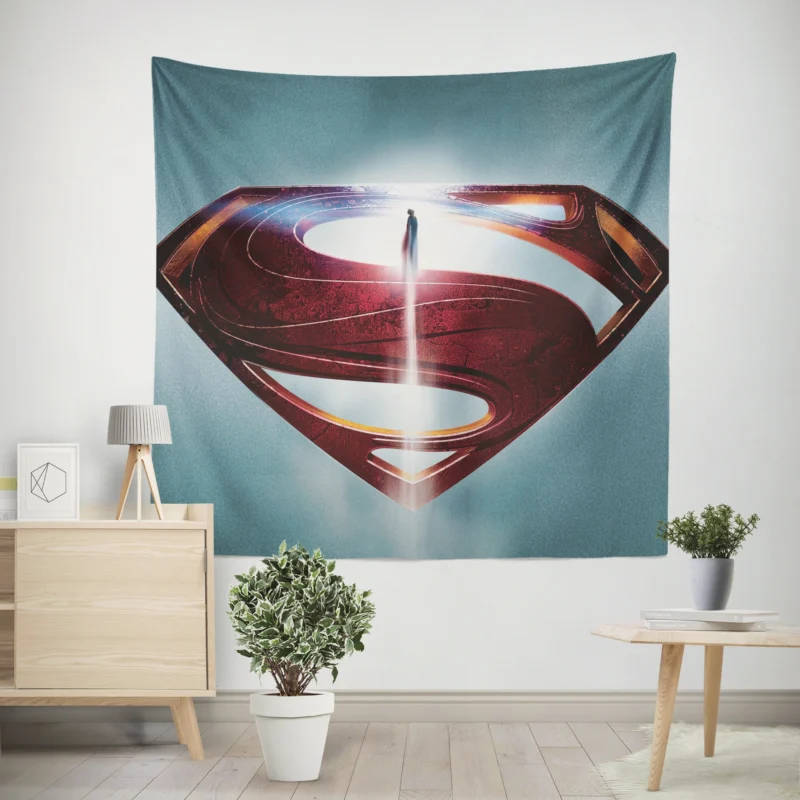 Man Of Steel: DC Henry Cavill Iconic Role  Wall Tapestry