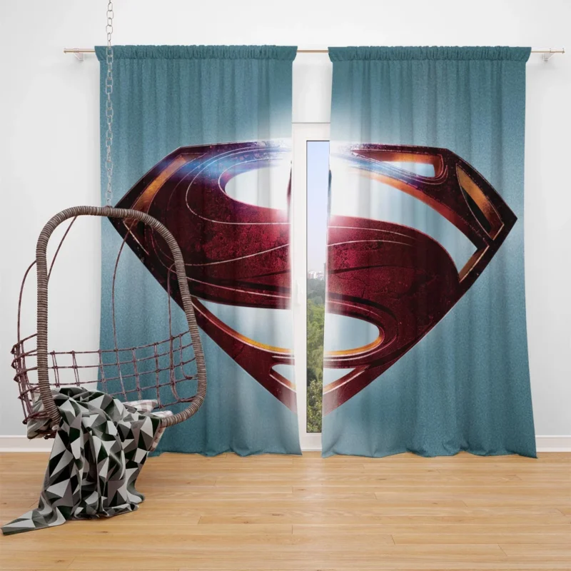 Man Of Steel: DC Henry Cavill Iconic Role Window Curtain
