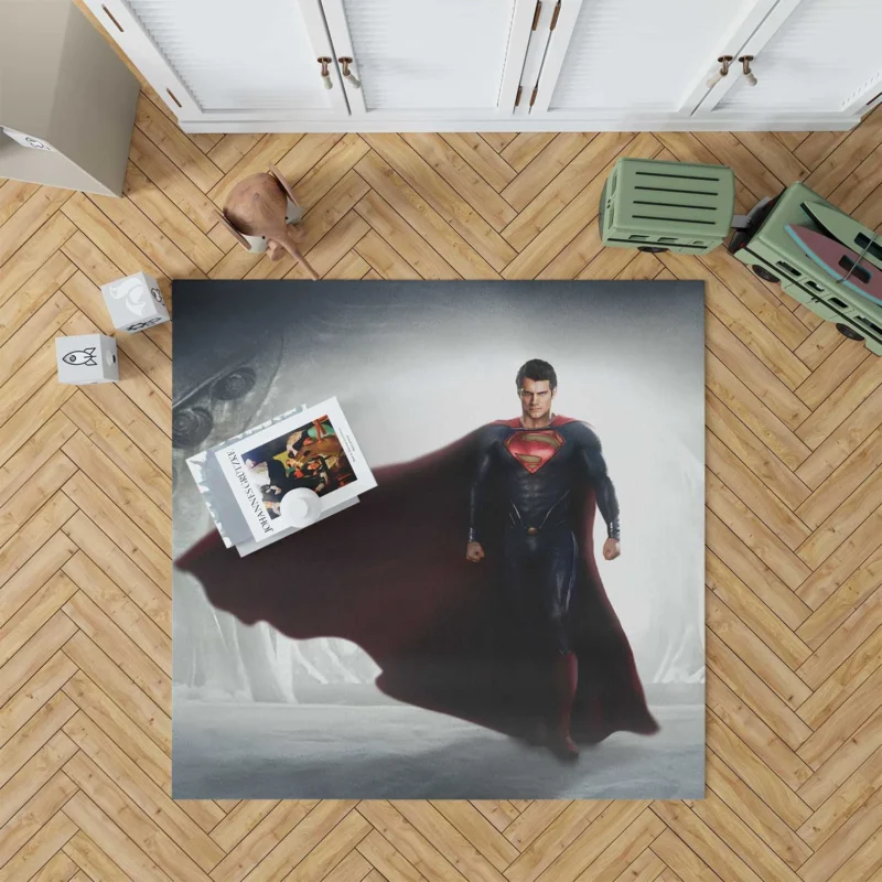 Man Of Steel: Henry Cavill Epic Superman Floor Rug