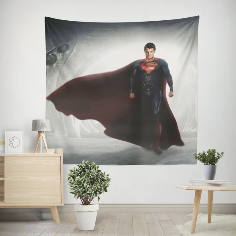 Man Of Steel: Henry Cavill Epic Superman  Wall Tapestry
