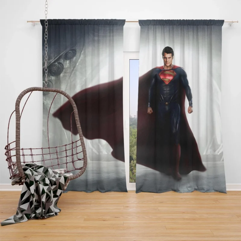 Man Of Steel: Henry Cavill Epic Superman Window Curtain