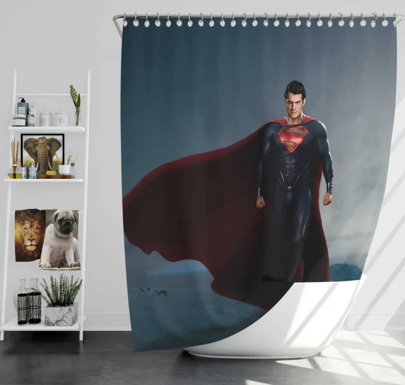 Man Of Steel: Henry Cavill Iconic Role Shower Curtain