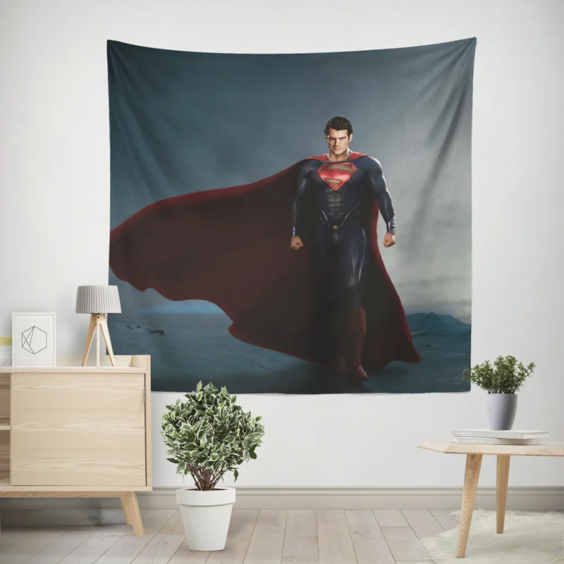 Man Of Steel: Henry Cavill Iconic Role  Wall Tapestry