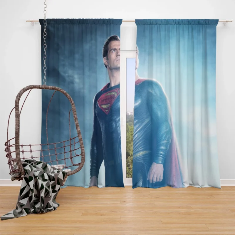 Man Of Steel: Henry Cavill Superman Window Curtain
