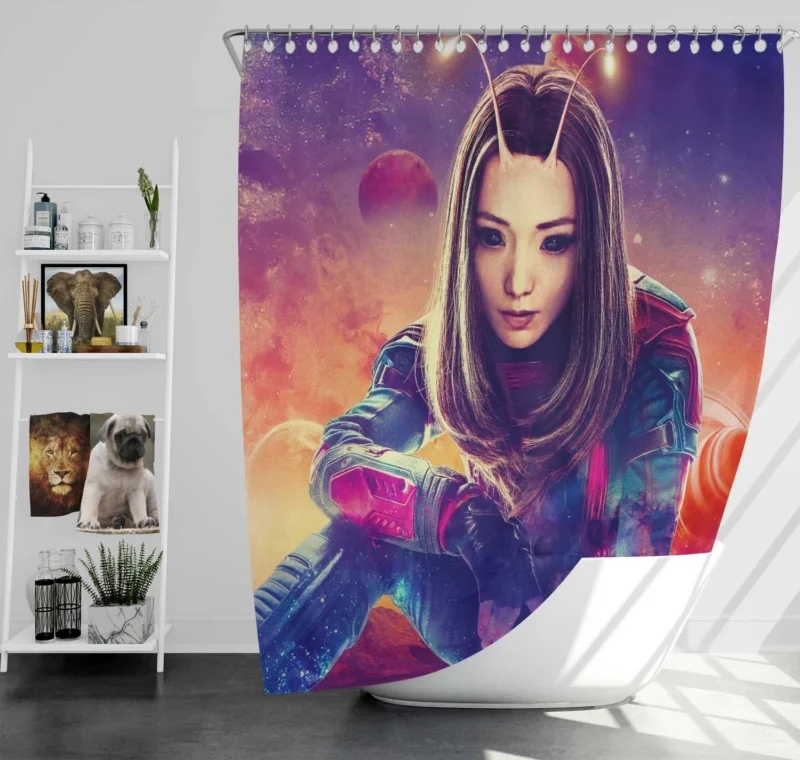Mantis Returns in Guardians of the Galaxy Vol. 3 Shower Curtain
