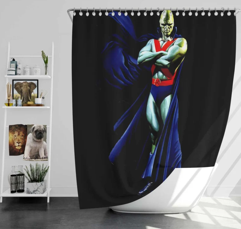 Martian Manhunter Iconic Moments in Comics Shower Curtain