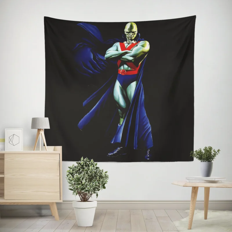 Martian Manhunter Iconic Moments in Comics  Wall Tapestry