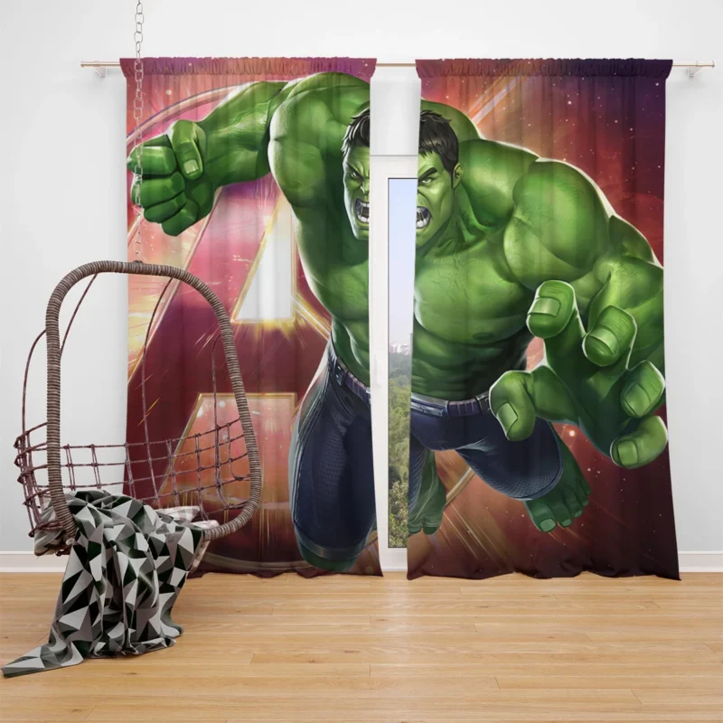 Marvel Avengers Game: Play as Hulk Window Curtain