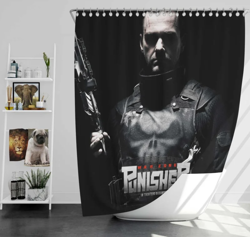 Marvel Comics: Deadpool Wacky Encounters with Punisher Shower Curtain