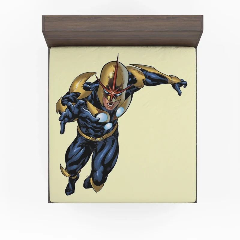 Marvel Comics: Journey with the Nova Hero Fitted Sheet
