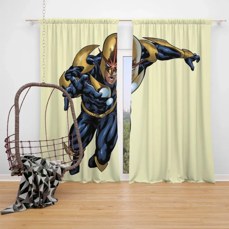 Marvel Comics: Journey with the Nova Hero Window Curtain