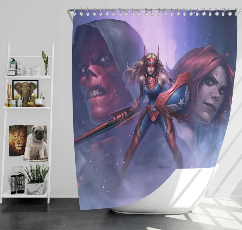 Marvel: Future Fight - Red Skull Menace Unleashed Shower Curtain