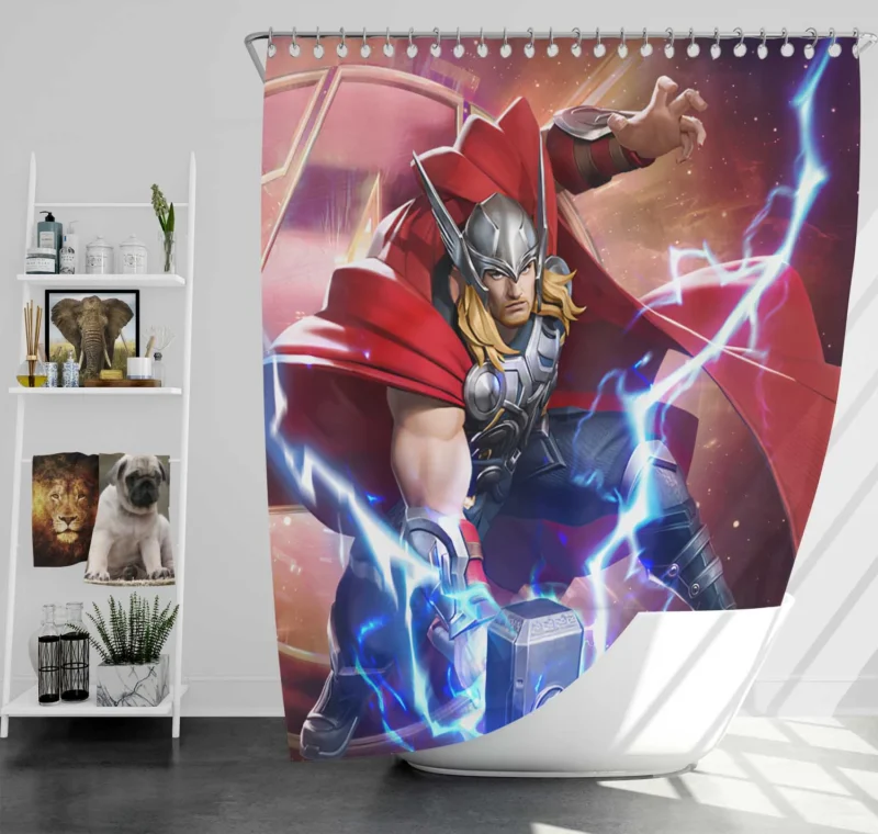 Marvel Super War: Thor Thunderous Battles Shower Curtain