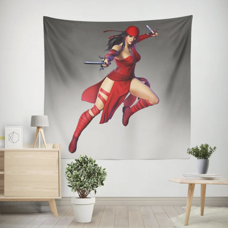 Marvel Ultimate Alliance 3: Playing as Elektra  Wall Tapestry