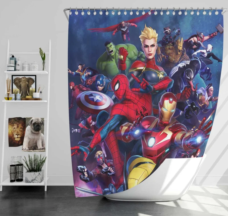 Marvel Ultimate Alliance 3: The Black Order Excitement Shower Curtain