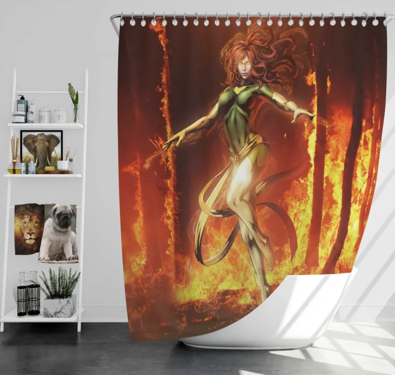 Marvel vs. Capcom 3: Fate of Two Worlds - Phoenix Fury Shower Curtain